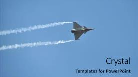  Presentation with plane - Audience pleasing PPT theme consisting of flurried - fighter plane backdrop and a light blue colored foreground