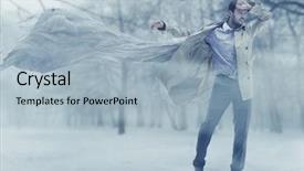  Presentation with alien in winter - Presentation theme featuring configuration setup tools setup background and a coral colored foreground.