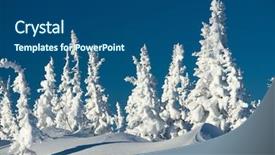  Presentation with winter scene - Theme featuring flurried - photo of wonderful scene somewhere background and a ocean colored foreground