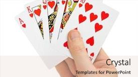  Presentation with poker - Audience pleasing PPT theme consisting of flush - hand with poker cards isolated backdrop and a lemonade colored foreground