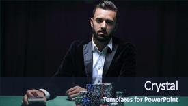  Presentation with poker - Presentation theme consisting of flush - portrait of a professional poker background and a wine colored foreground