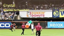  Presentation with baseball field - Cool new PPT layouts with flushing-july-30-a-protester backdrop and a tawny brown colored foreground