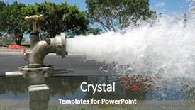  Presentation with water pipe - Beautiful PPT layouts featuring flushing water pipes backdrop and a dark gray colored foreground