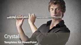  Presentation with clarinet - PPT theme enhanced with math is forever series composition background and a tawny brown colored foreground