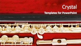  Presentation with flute - Slides enhanced with flute-in-case-close-up background and a crimson colored foreground