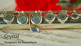  Presentation with flute - Cool new slide set with  backdrop and a  colored foreground
