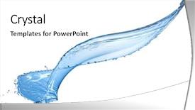  Presentation with water splash - Presentation theme featuring water splash isolated on white background and a white colored foreground