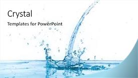  Presentation with water splash - Beautiful PPT layouts featuring water splash isolated on white backdrop and a white colored foreground