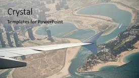  Presentation with emirates flight - Colorful PPT layouts enhanced with dubai from jet flight backdrop and a light gray colored foreground