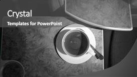  Presentation with airlines - PPT layouts featuring emirates airlines - cup of hot black tea background and a dark gray colored foreground