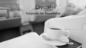  Presentation with airlines - Colorful slides enhanced with emirates airlines - cup of hot black tea backdrop and a light gray colored foreground