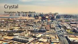  Presentation with view of rotterdam city - PPT layouts having flight emirates - dubai city view with skyscrapers background and a soft green colored foreground