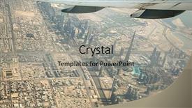  Presentation with chernobyl nuclear power plant view - PPT theme enhanced with flight emirates - dubai city view background and a light gray colored foreground