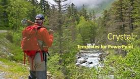 Presentation with fisherman - Amazing presentation theme having fly-fisherman-in-the-high backdrop and a tawny brown colored foreground