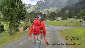  Presentation with fisherman - Presentation featuring fly-fisherman-with-a-red background and a coral colored foreground