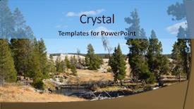  Presentation with yellowstone - Slides enhanced with fly geyser - firehole river in the yellowstone background and a  colored foreground