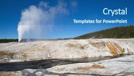  Presentation with yellowstone - Beautiful slides featuring fly geyser - firehole river in the yellowstone backdrop and a  colored foreground
