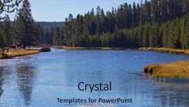  Presentation with yellowstone - Audience pleasing PPT layouts consisting of fly geyser - firehole river in the yellowstone backdrop and a  colored foreground