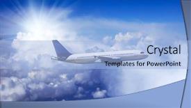  Presentation with fly - Beautiful slides featuring fly on the sky backdrop and a light blue colored foreground