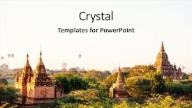  Presentation with hot air balloons - Colorful presentation theme enhanced with fly over thousands of ancient backdrop and a cream colored foreground