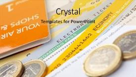  Presentation with fly - Colorful theme enhanced with fly tickets and money backdrop and a yellow colored foreground