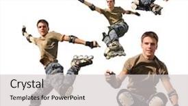  Presentation with four seasons in collage - Amazing PPT theme having fly wheel - four roller pose isolated backdrop and a light gray colored foreground