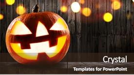  Presentation with spooky halloween graveyard dark - Cool new slides with flyer autumn - halloween pumpkin on dark wooden backdrop and a wine colored foreground
