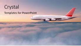  Presentation with passengers - Amazing slide set having flying above dramatic clouds sun backdrop and a lemonade colored foreground