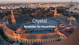  Presentation with espana - PPT layouts consisting of flying-around-plaza-de-espana background and a  colored foreground