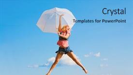  Presentation with flying - Presentation theme with flying away -like mary poppins background and a light blue colored foreground