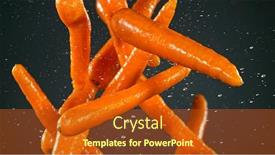  Presentation with black baby - Presentation theme enhanced with flying-baby-carrots-isolated background and a crimson colored foreground