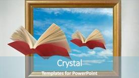  Presentation with story book - Cool new slides with flying books backdrop and a  colored foreground