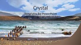  Presentation with lake dock - PPT layouts with flying camp - crazy wind patagonia the scenic background and a  colored foreground