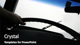  Presentation with scaffolding engineering silhouette - PPT layouts having flying car - silhouette of dashboard background and a  colored foreground