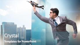  Presentation with start up business - Beautiful PPT layouts featuring flying dollar - businessman in start up business backdrop and a  colored foreground