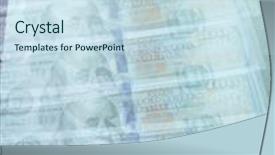  Presentation with flying angel - Presentation theme featuring flying dollars background and a sky blue colored foreground