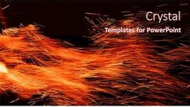  Presentation with flying - PPT layouts with flying-flamy-sparks-on-black background and a wine colored foreground