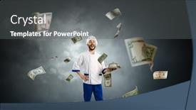  Presentation with healthy nutrition - PPT theme having flying-food-healthy-nutrition-mixed background and a gray colored foreground