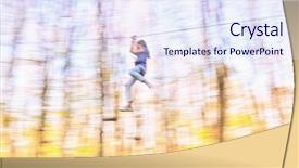  Presentation with eden - Slide deck with flying fox - tyroliana parc aventure in eden background and a sky blue colored foreground