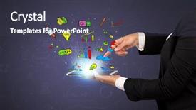  Presentation with doodles - Amazing presentation having flying funny drawn doodles backdrop and a dark gray colored foreground