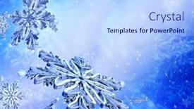  Presentation with winter blue - Colorful PPT layouts enhanced with flying-group-snowflake-on-blue backdrop and a light blue colored foreground