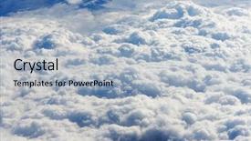  Presentation with airplane - PPT layouts featuring flying high - view above the sky background and a light blue colored foreground