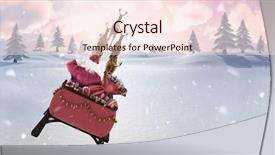  Presentation with santa sleigh - Theme consisting of flying in sleigh with reindeer background and a lemonade colored foreground
