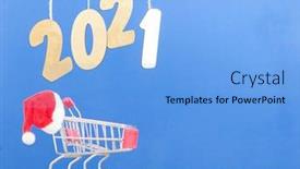  Presentation with 2021 - PPT theme enhanced with flying-in-the-form background and a light blue colored foreground