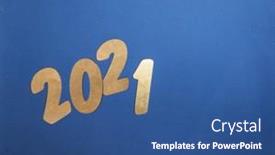  Presentation with happy new year - PPT layouts featuring flying-in-the-form background and a ocean colored foreground