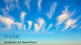  Presentation with earth day - Presentation design consisting of flying-light-cirrus-clouds-bright background and a light blue colored foreground