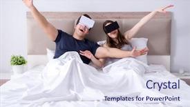  Presentation with husband and wife 3 d - Amazing theme having flying movie - wife and husband with virtual backdrop and a  colored foreground