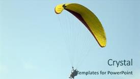  Presentation with goa - PPT theme enhanced with flying on a parachute india background and a sky blue colored foreground