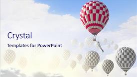  Presentation with balloon - Audience pleasing slides consisting of flying on aerostat balloon high backdrop and a  colored foreground