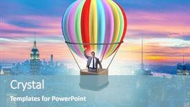  Presentation with rise - Theme enhanced with flying on balloon in challenge background and a  colored foreground